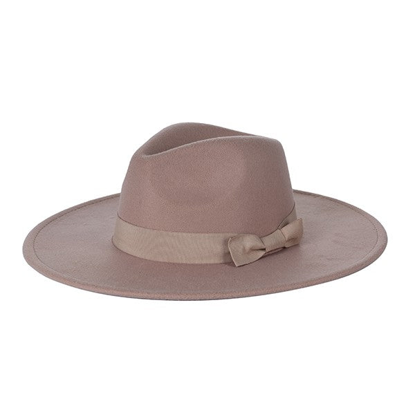 WIDE BRIM RIBBON FEDROA HAT