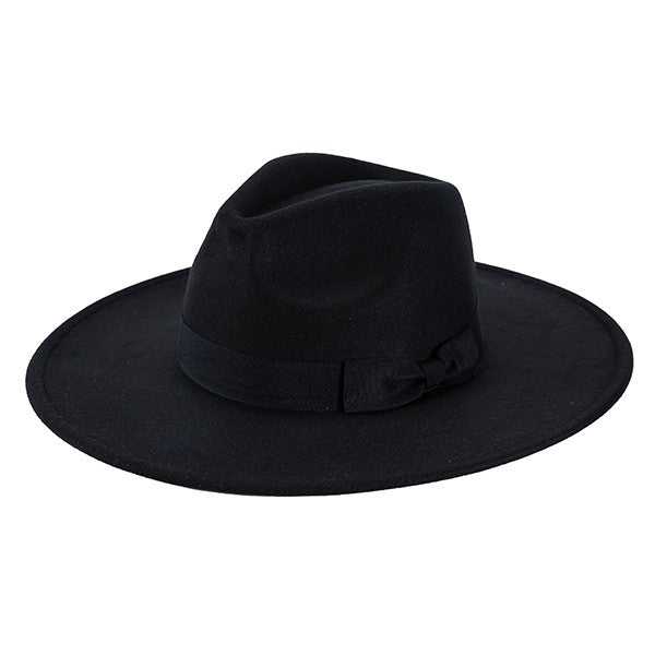 WIDE BRIM RIBBON FEDROA HAT