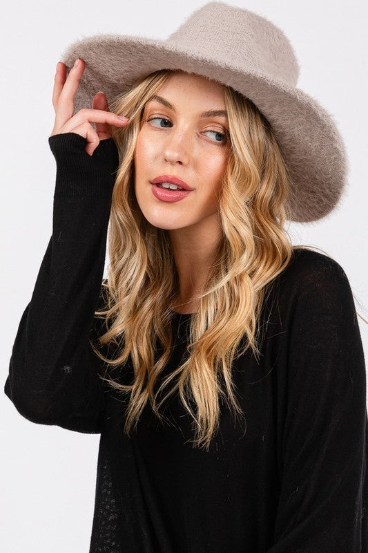 Fuzzy Winter Fedora Hat